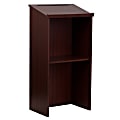 Alpine AdirOffice Stand-Up Floor Podium Lectern, 45-13/16”H x 23”W x 15”D, Mahogany