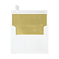 LUX Invitation Envelopes, A2, Peel & Press Closure, Gold/White, Pack Of 50
