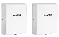 Alpine Industries Willow Commercial High-Speed Automatic Electric Hand Dryers, White, Pack Of 2 Dryers 1 thumbnail image