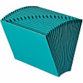 Smead® Expanding File With 21 Pockets, 7/8" Expansion, Letter Size, Teal 1 thumbnail image