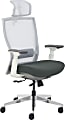 StyleWorks London Ergonomic High-Back Executive Chair, Dark Gray/Off-White