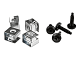 StarTech.com Server Rack Screws and Clip Nuts - 10-32 - Rack Mount Screws and Slide-On Cage Nuts - Clip Nuts and Screws - 50 Pack 1 thumbnail image