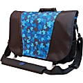 SUMO Messenger Bag - Black / Blue - Messenger - Shoulder Strap - 16" to 17.1" Screen Support - 12" x 19" x 6" - Ballistic Nylon - Black, Blue