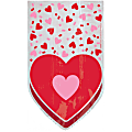 Amscan Valentines Day Cello Bags, Medium, Red Hearts, 20 Bags Per Pack, Set Of 5 Packs 1 thumbnail image