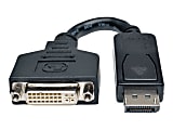 Tripp Lite DisplayPort to DVI Adapter Video Converter DP to DVI M/F 50 Pack - 6" - 50 Pack - 1 x DisplayPort Male Digital Audio/Video - 1 x DVI-I (Dual-Link) Female Digital Video - - Shielding - Black