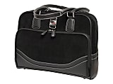 Mobile Edge Classic Carrying Case (Tote) for 14" to 14.1" Apple iPad Ultrabook - Black - Corduroy Body - Poly Fur Interior Material - Shoulder Strap - 12" Height x 15.5" Width x 6" Depth