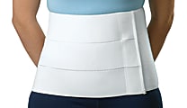 Medline Tri-Panel 9" Abdominal Binder, 46 - 64", Large/XL, White