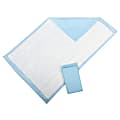 Covidien STA-PUT™ Underpads, 30" x 36", w-Adhesive Strip, Light Blue, Pack Of 72