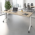Bush Business Furniture Synergy 72-inch Rectangle Modular Office Conference Table, Natural Elm, Standard Delivery 1 thumbnail image