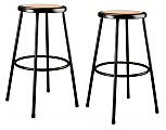 National Public Seating® 6200 Series Stools, Black, Pack Of 2 Stools