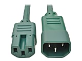 Eaton Tripp Lite Series Power Cord C14 to C15 - Heavy-Duty, 15A, 250V, 14 AWG, 3 ft. (0.91 m), Green - P018003AGN 1 thumbnail image
