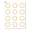 Avery® Print-To-The-Edge Cards With Sure Feed® Technology, S00-D1K-PRMWC10, Round, 2", Matte White, Preprinted Gold Beads Design, Pack Of 120 1 thumbnail image
