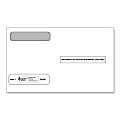 ComplyRight Double-Window Envelopes For W-2 Form 5206 And 5208 Tax Forms, Moisture/Gum Seal, 5 5/8" x 9", White, Pack Of 100