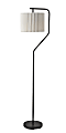 Adesso Simplee Evan Floor Lamp, 60"H, Black/Off-White