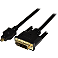 StarTech.com 1m Micro HDMI to DVI-D Cable - M/M - 3.28 ft DVI/HDMI Video Cable  - HDDDVIMM1M 1 thumbnail image