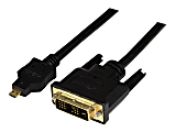 StarTech.com 1m Micro HDMI to DVI-D Cable - M/M - 3.28 ft DVI/HDMI Video Cable  - HDDDVIMM1M 1 thumbnail image