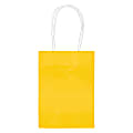 Amscan Kraft Paper Bags, 5-1/8"H x 4"W x 2"D, Sunshine Yellow, Pack Of 24 Bags