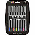 Pentonic Ballpoint Pen Set - 1 mm Pen Point - Assorted Ink - Nickel Silver Tip - 10 / Pack 1 thumbnail image