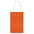 Amscan Paper Solid Cub Gift Bags, 8-1/4"H x 5-1/4"W x 3-1/4"D, Orange Peel, Pack Of 40 Bags 