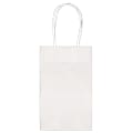 Amscan Paper Solid Cub Gift Bags, Small, Frosty White, Pack Of 40 Bags
