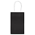 Amscan Paper Solid Cub Gift Bags, Small, Jet Black, Pack Of 40 Bags