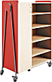 Safco® Whiffle Triple-Column 13-Drawer Rolling Storage Cabinet, 60"H x 43-1/4"W x 19-3/4"D, Red