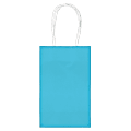 Amscan Paper Solid Cub Gift Bags, Small, Turquoise, Pack Of 40 Bags