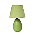 Simple Designs Mini Egg Table Lamp, 9 1/2"H, Green Shade/Green Base
