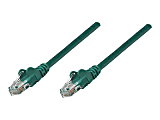 Intellinet Network Patch Cable, Cat5e, 2m, Green, CCA, U/UTP, PVC, RJ45, Gold Plated Contacts, Snagless, Booted, Lifetime Warranty, Polybag - Patch cable - RJ-45 (M) to RJ-45 (M) - 6.6 ft - UTP - CAT 5e - molded, snagless - green