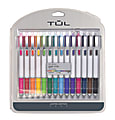 TUL® GL Series Retractable Gel Pens, Limited Edition, Medium Point, 0.7 mm, White Barrel, Assorted Bright Ink, Pack Of 14 Pens