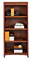 Realspace® Marbury Collection 5-Shelf Bookcase, Auburn Brown