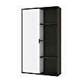 Bestar Aquarius 36"W Storage Cabinet With 8 Cubbies, Deep Gray/White