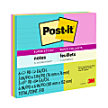 Post-it® Super Sticky Notes, Assorted Sizes, Supernova Neons Collection, Lined and unlined, 9 Pads/Pack, 90 Sheets/Pad 1 thumbnail image