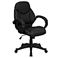 Flash Furniture Contemporary Bonded LeatherSoft™ Mid-Back Swivel Chair, Black