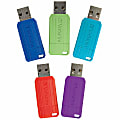 Verbatim 16GB PinStripe USB Flash Drive - 5pk - Assorted - 16GB - 5pk - Assorted 1 thumbnail image
