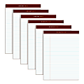 TOPS™ Docket Gold™ Premium Writing Pads, 8 1/2" x 11 3/4", Legal Ruled, 50 Sheets, White, Pack Of 6 Pads 1 thumbnail image