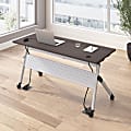 Bush Business Furniture Envision 60"W Folding Training Table with Powered Grommets, Storm Gray/Cool Gray Metallic, Standard Delivery 1 thumbnail image