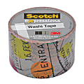 Scotch® Expressions Washi Tape, 1 3/16" x 394", Travel