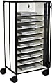 Mobile Laptop Charging Station For 10 Laptops, 50 3/4"H x 23 5/8"W x 19 1/4"D, White/Black 1 thumbnail image