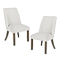 Office Star Evelina Fabric/Wood Dining Chairs, 37-3/4”H x 21”W x 26”D, Anthony Cement, Pack Of 2 Chairs
