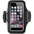 Belkin Slim-Fit Plus Carrying Case (Armband) Apple iPhone, Cable - Blacktop - Stretch Resistant - Neoprene, Fabric - Armband - 8" Height x 1" Width