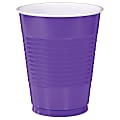 Amscan Big Party Pack Plastic Cups, 16 Oz, Purple, Pack Of 50 Cups, Case Of 4 Packs