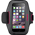 Belkin Sport-Fit Carrying Case (Armband) Apple iPhone Smartphone - Blacktop, Fuschia - Neoprene - Armband
