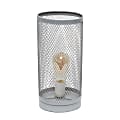 Simple Designs Cylindrical Mesh Table Lamp, 12-3/4"H, Gray 1 thumbnail image