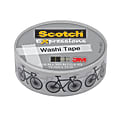 Scotch® Expressions Washi Tape, 5/8" x 393", Bikes