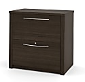 Bestar Embassy 30-13/16"W x 19-5/8"D Lateral 2-Drawer Locking File Cabinet, Dark Chocolate