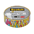 Scotch® Expressions Washi Tape, 5/8" x 393", Colorful Triangles