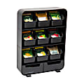 Mind Reader 11 Removable Drawer Tea Bag Organizer, 13-3/4"H x 3-1/4"W x 10-1/4"L, Black 1 thumbnail image