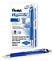 Pentel® HyperG™ Retractable Gel Roller Pen, Medium Point, 0.7 mm, 57% Recycled, Blue Barrel, Blue Ink, Pack Of 12