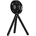 airbro™ 5-In. 4-Speed Portable Squid Fan with Flexible Tripod Legs, 800-mAh Rechargeable Battery, 360° Air Flow & Up to 5 hrs. Run Time, Black, FFX-50 1 thumbnail image